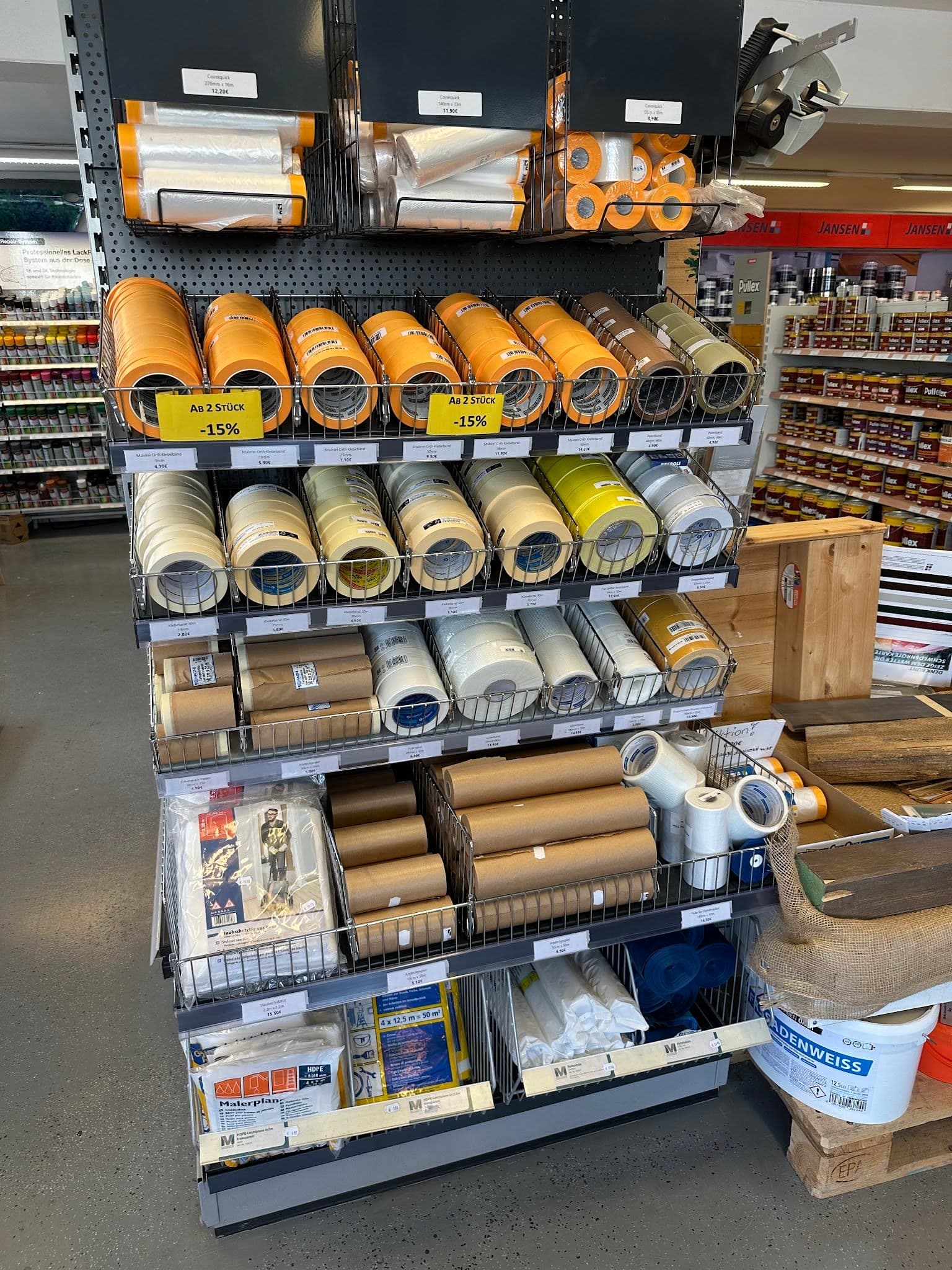 Malerzubehör: Kreppbänder, Folien und Abdeckmaterial im Fachmarkt